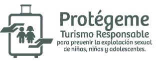 Logo de la campaña Protégeme de Turismo Responsable en Perú.